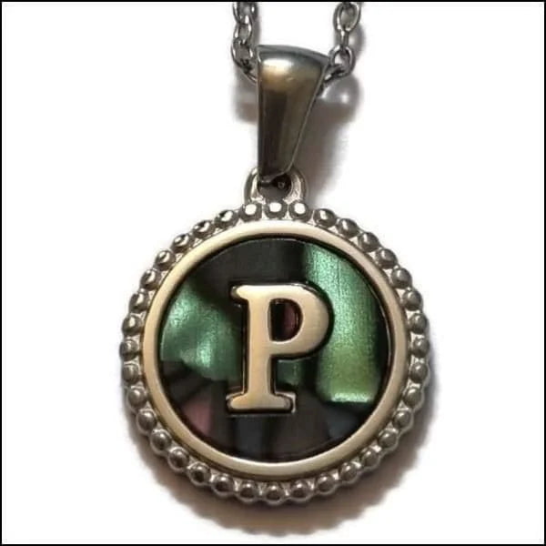 Unieke Abalone Initiaal Ketting Letter Dames p | Bedeltjes en Hangertjes