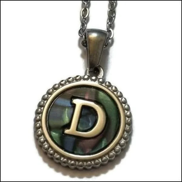 Unieke Abalone Initiaal Ketting Letter Dames d | Bedeltjes en Hangertjes