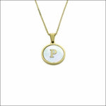 Goudkleurige Initiaal Ketting Met Witte Letter