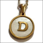 Gouden En Witte Hanger Met De Letter d - Unieke Initiaal Ketting