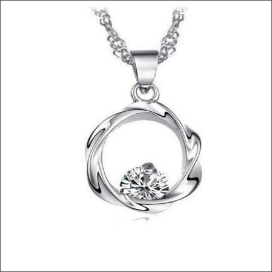 Zilveren Dames Halsketting Met Cirkelvormig Diamant Ontwerp Van Aramat Jewels®