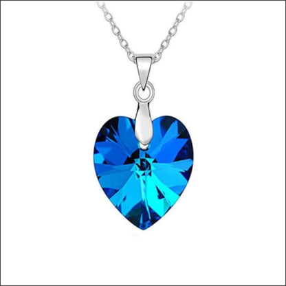 Blauwe Hart Ketting Van Aramat Jewels® Zilveren Dames Halskettingen