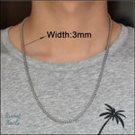 Stalen Jasseron Schakelketting Met Palmboom Hanger.