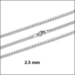 Stalen Jasseron Schakelketting Met Zilveren Bal - Vanaf 1.5mm