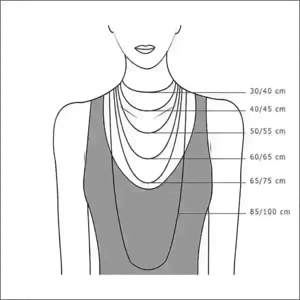 Diagram Van De Nek Van Een Vrouw Op Stalen Jasseron Schakelketting In Zwart