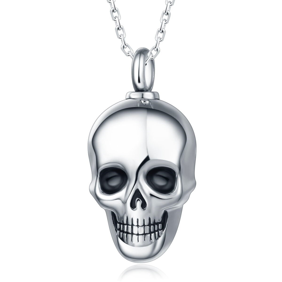Stalen Ashanger Doodshoofd - Zilverkleurige Skull Ashanger - Aramat Jewels®