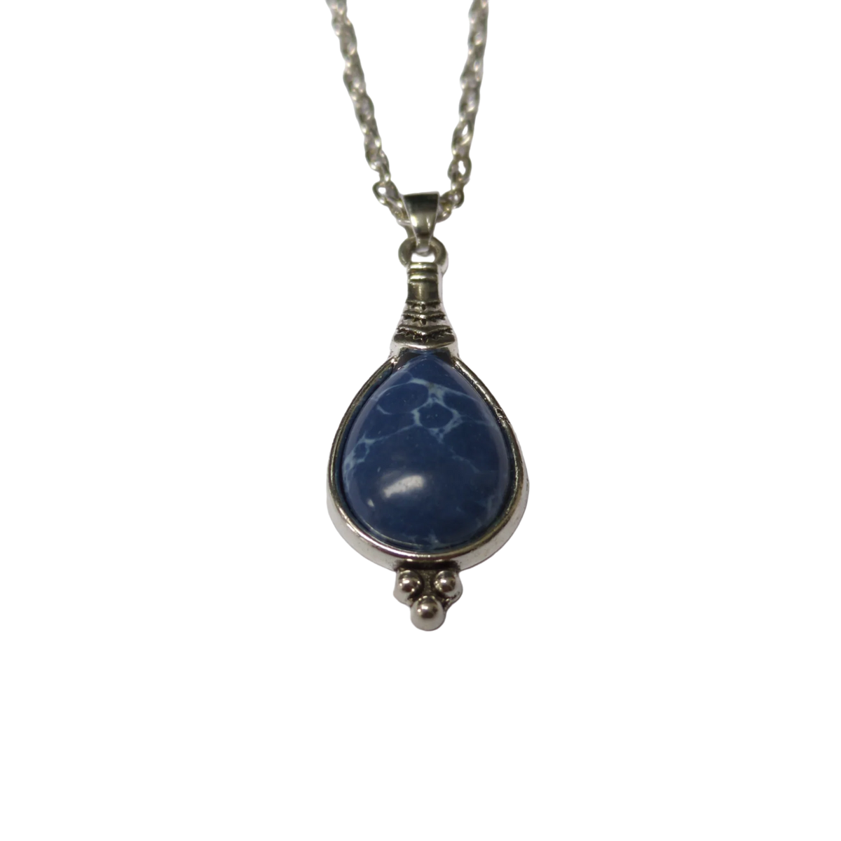 Druppelvormige Donkerblauwe Boho Ketting | Halskettingen