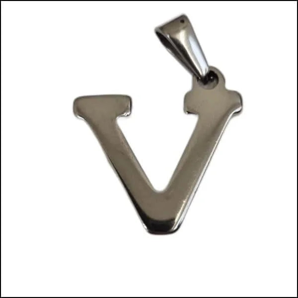 Een zilveren v-vormige hanger