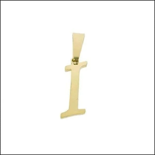 Gouden Letter Hanger Initiaal I, Stalen Goudkleurige Letter Hanger Initiaal