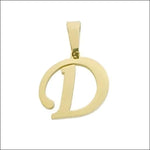 Stalen Goudkleurige Letter Hanger Met De Letter D.