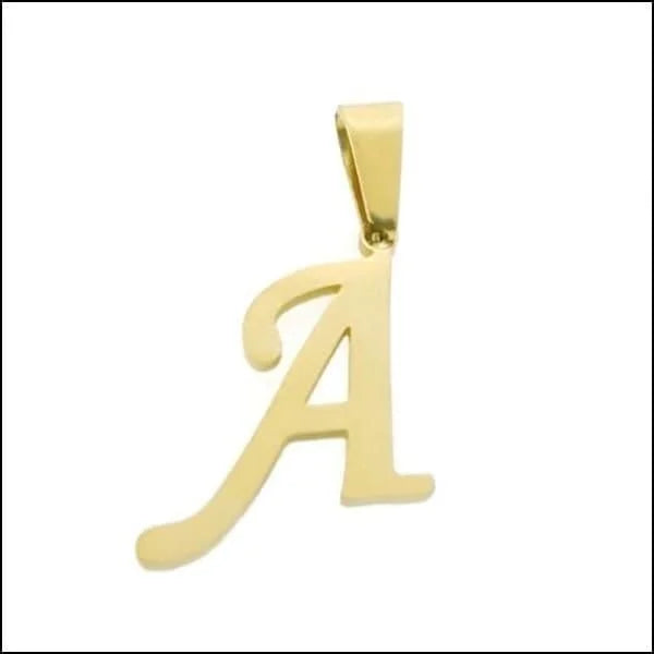 Gouden Initiaal Hanger Van Staal Met Letter H.