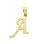 Gouden Initiaal Hanger Van Staal Met Letter H.