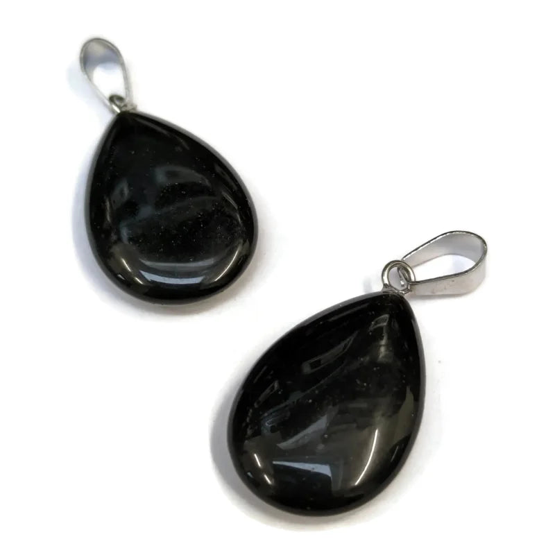 Zwarte Onyxiet Tranen Oorbellen - Obsidiaan Druppel Hanger - Mystieke Edelsteen