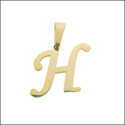 Stalen Goudkleurige Letter Hanger Initiaal Met De Letter h