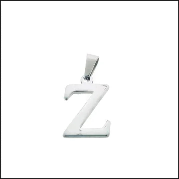 Zilveren Letter z Hanger - Roestvrij Stalen Initiaal Hanger