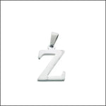 Zilveren Letter z Hanger - Roestvrij Stalen Initiaal Hanger