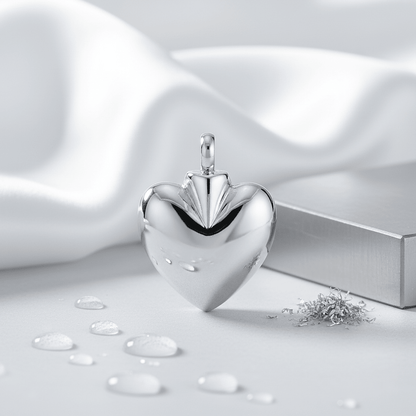 Hartvormig as sieraad van staal – gedenksieraad - Aramat Jewels - Gedenkhangers - cadeautip