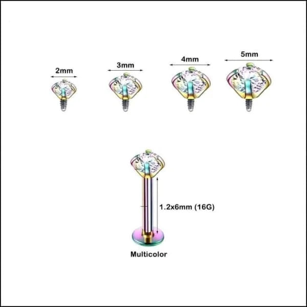 Een schema van de verschillende soorten piercings