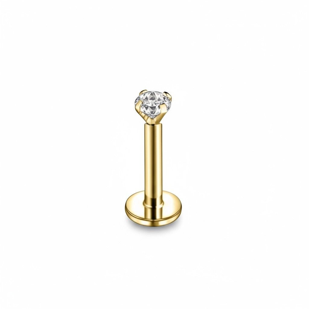 Helix Tragus Piercing Goudkleur Zirkonia 6mm 1.2mm - Aramat Jewels - Piercings - cadeautip