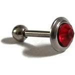 Rode Stenen Oorknopjes Voor Tragus En Helixpiercing.