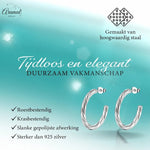 Hoepel Oorstekers 30mm - RVS - Zilver & Goudkleur - oor6236 - 22946 - Oorbellen kopen# - Zilverkleur - 30mm - alles