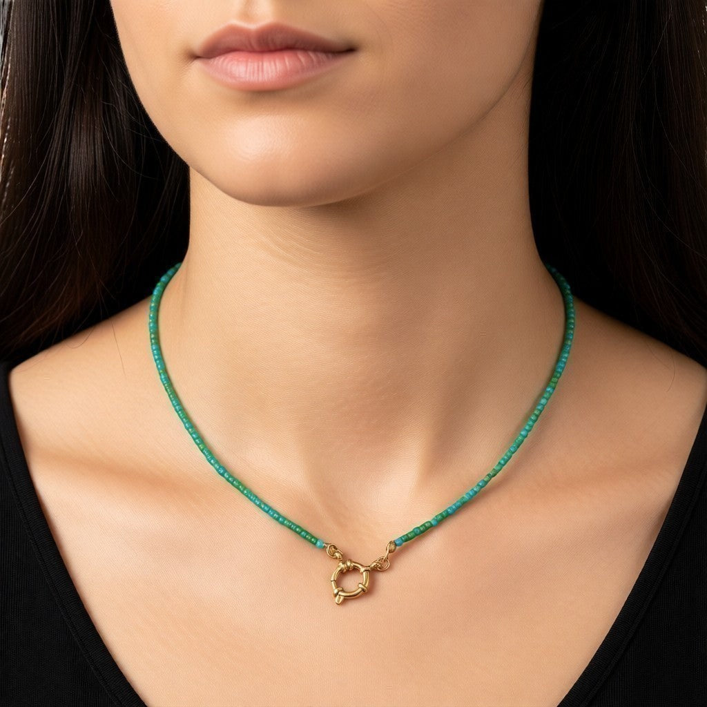 Collier à breloques en perles pour femme