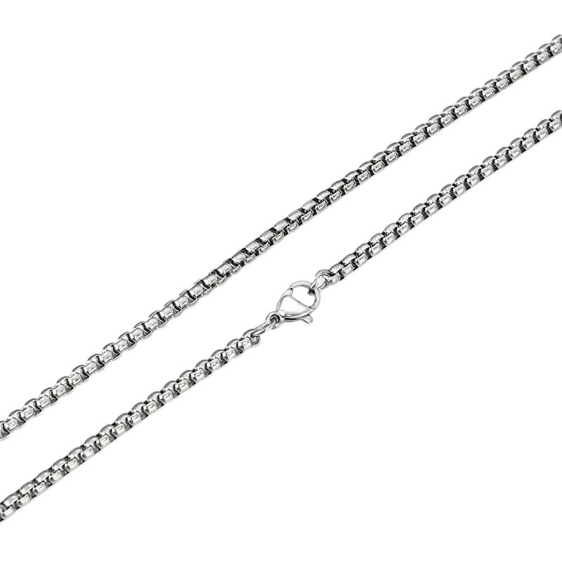 Stainless Steel Jasseron Necklace 85 cm – 3 mm