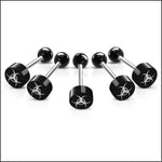 Stalen Tongpiercing Logo Piercing Biohazard | Lichaamssieraden