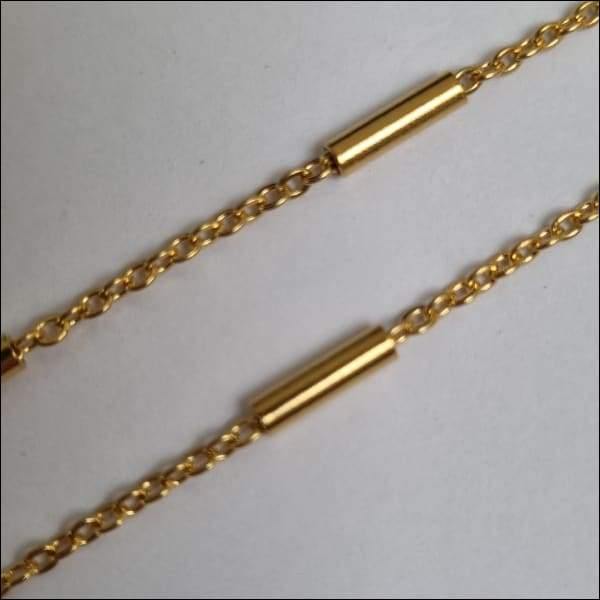 Gouden Ketting Met Lange Schakel Voor Ketting Anker Schakel Staal 45cm 1.5mm Goudkleurig