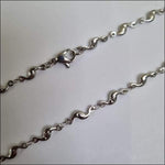 Zilveren Ketting Met Fantasie Schakel Design, 50cm 4mm Staal