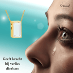 Kleine Ashanger Rechthoek met Zirkonia - Goudkleur - hang1469 - IJD33011 - Gedenkhangers kopen# - 11mm - alles - ashangers