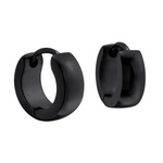 Zwarte Mini Huggies Oorringen 10x4mm