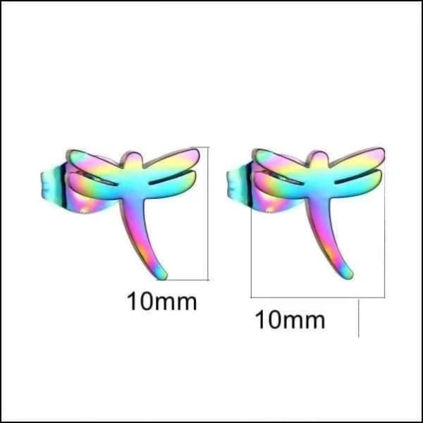 Een paar regenboogkleurige plastic oordopjes