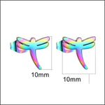 Een paar regenboogkleurige plastic oordopjes