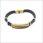 Leren Armband Met Goudkleurige Sluiting