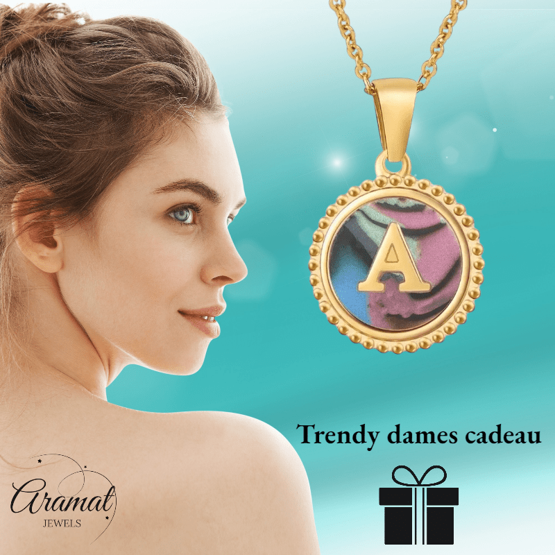 letter Ketting met Abalone Schelp - Aramat Jewels - Halskettingen - cadeautip