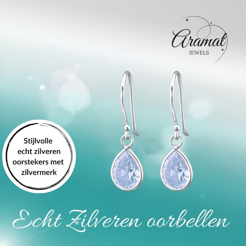 Lila Zilveren Oorbellen voor Kinderen - oor5666 - 13381 - Oorhangers kopen# - 20mm - 925 Zilver