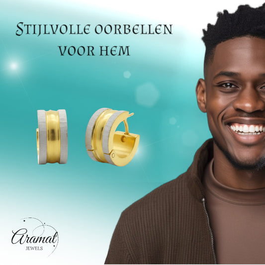 Luxurious Bicolor Stainless Steel Earrings