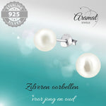 Luxe Crèmekleurige Pareloorbellen van Aramat Jewels® - oor2891 - 13141 - Oorbellen kopen