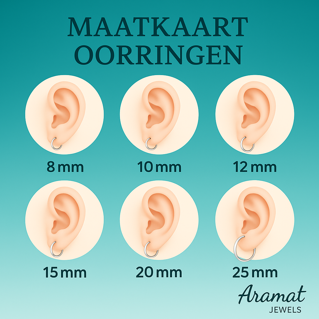 Goudkleurige Oorringen Uniseks - Twee Strepen - 13mm