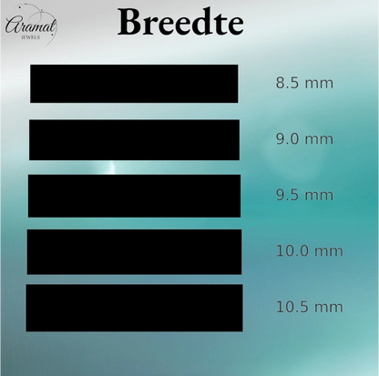 Goudkleurige Platte Gourmet Schakelketting RVS 3mm Bewerkte Rand 50-60cm