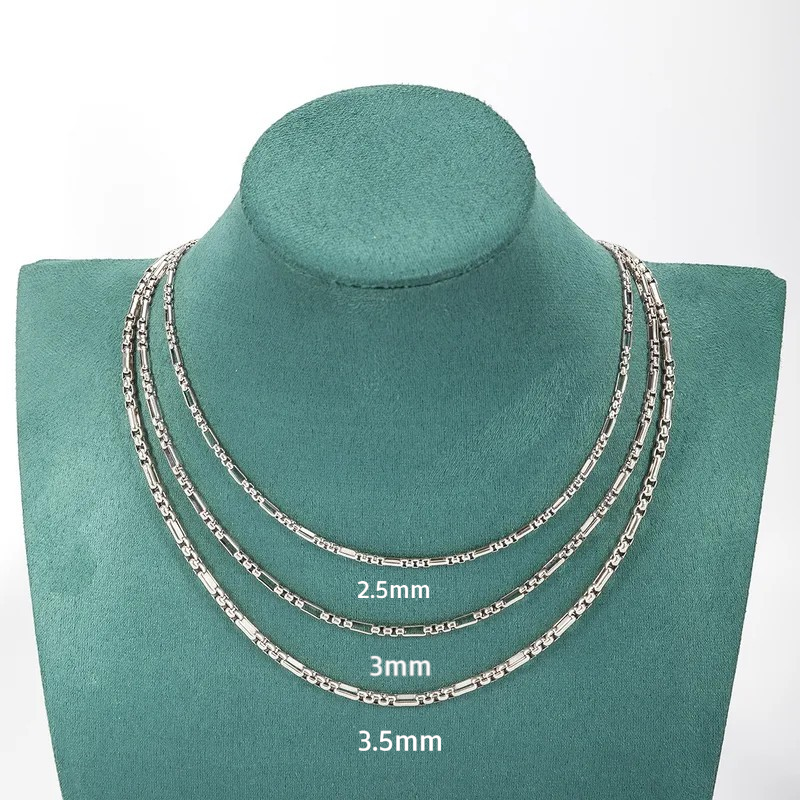 Stalen Fantasie Jasseron Ketting Zilverkleurig RVS – 2.5mm / 3mm / 3.5mm