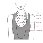 Diagram Van De Halsketting Met Ronde Zirkonia Op Zilveren Dames Halsketting - Zilveren-dames-halsketting-