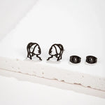 Meisje met de Parel Oorstekers Zwart RVS - oor6395 - 638453 - Oorbellen kopen# - 12mm - alles - cadeau