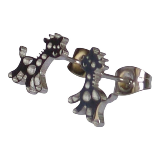 Meisjes oorbellen giraf zilverkleurig RVS - oor6390 - 515395 - Oorbellen kopen# - 10mm - alles - cadeau