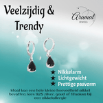 Mini Oorringetjes Meisje – Zwart Zirkonia – 10mm - oor6335 - 66137 - Oorringen kopen# - 10mm - alles - cadeau