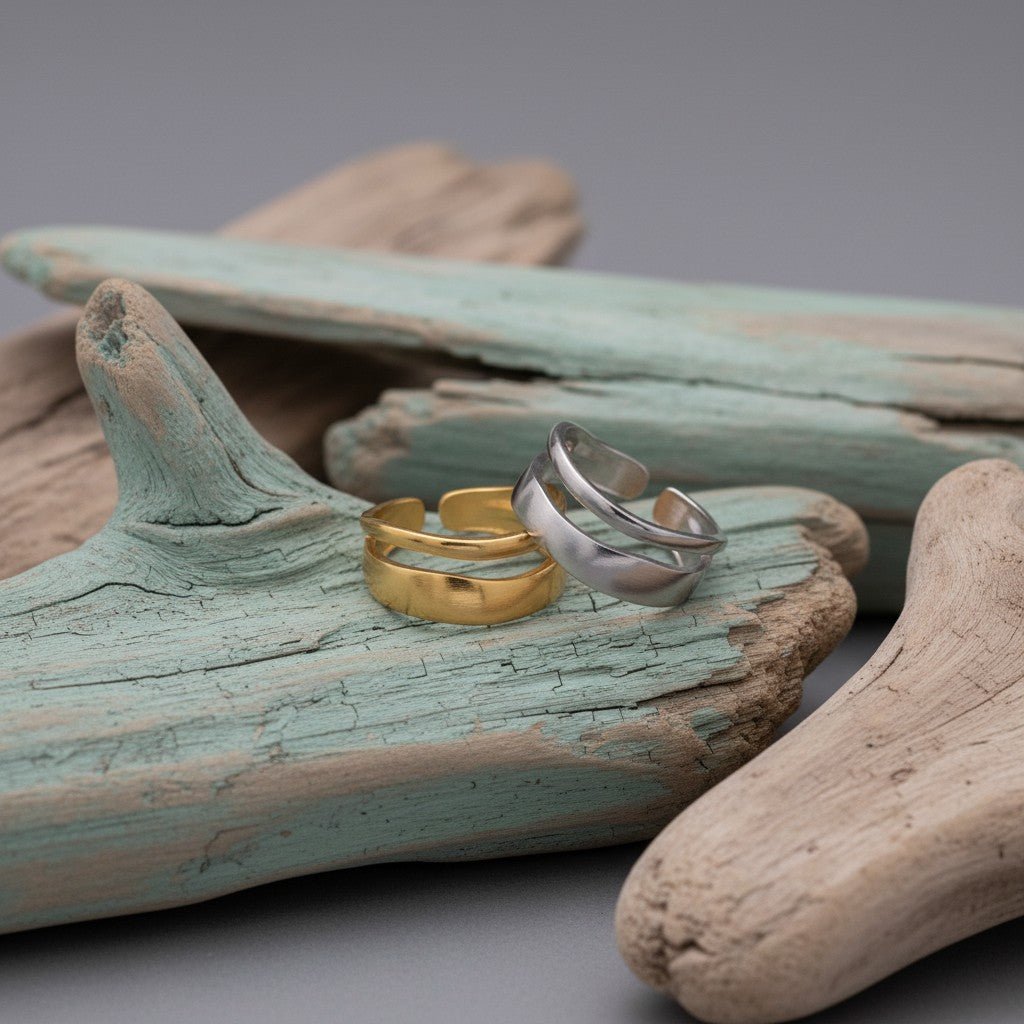 Minimalistische Open Ring Geometrisch (Verstelbaar RVS) - Aramat Jewels - Ringen - cadeautip