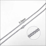 Sterke Stalen Gourmet Ketting 45cm / 3mm | Halskettingen