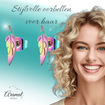 Multikleurige blad oorbellen RVS 11 mm - oor61 - Oorbellen kopen# - 11mm - alles - blad