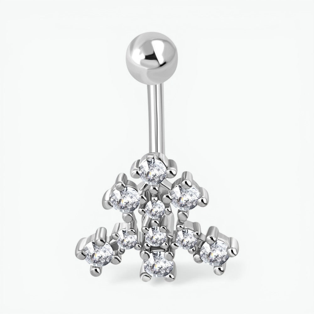 Surgical Steel Navel Piercing with Zirconia